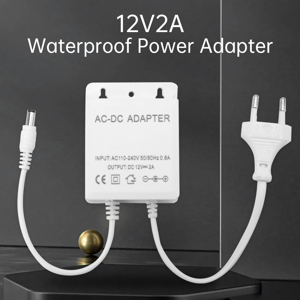 Outdoor Power Plug In - Adaptador de tomada ue dc12v 2a,