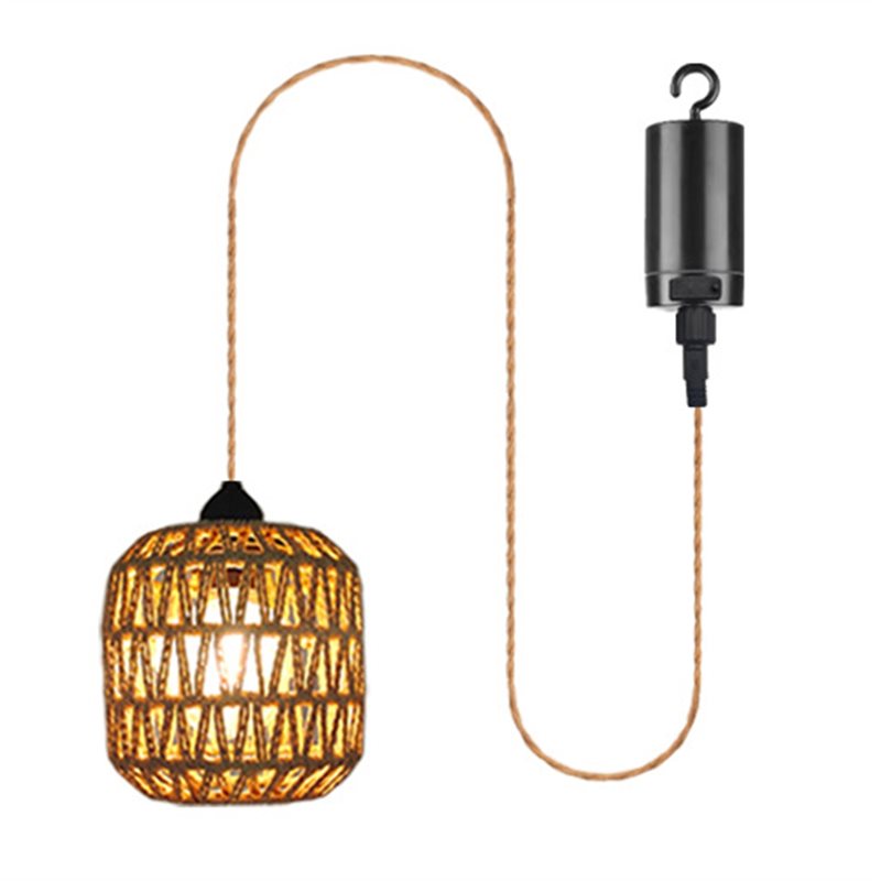 Outdoor Power For Gazebo - Lustre de Rattan Trançado BHTS com