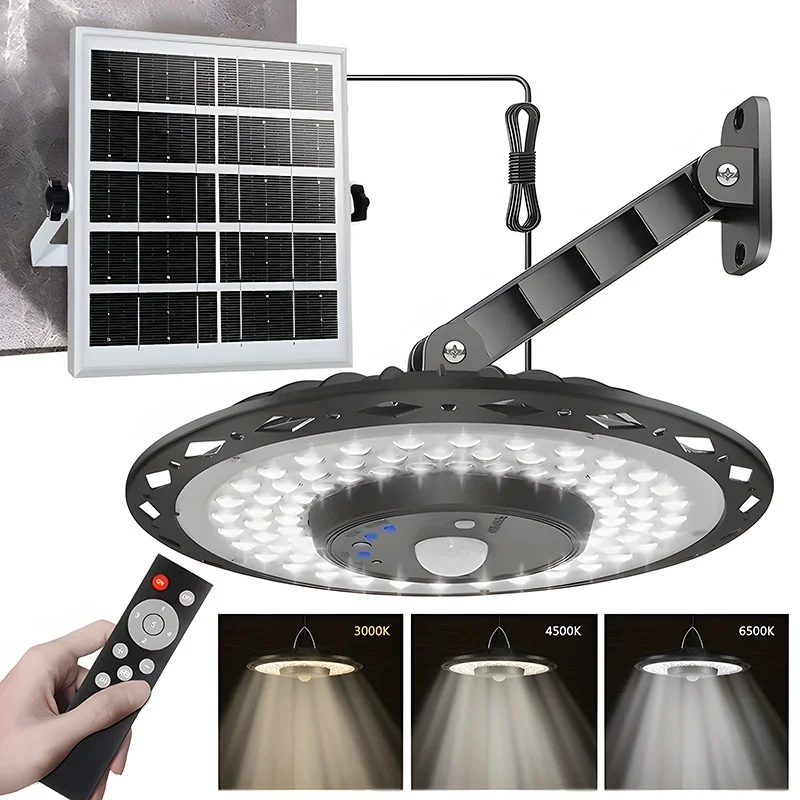 Outdoor Power For Gazebo - Luminária pendente solar com sensor de