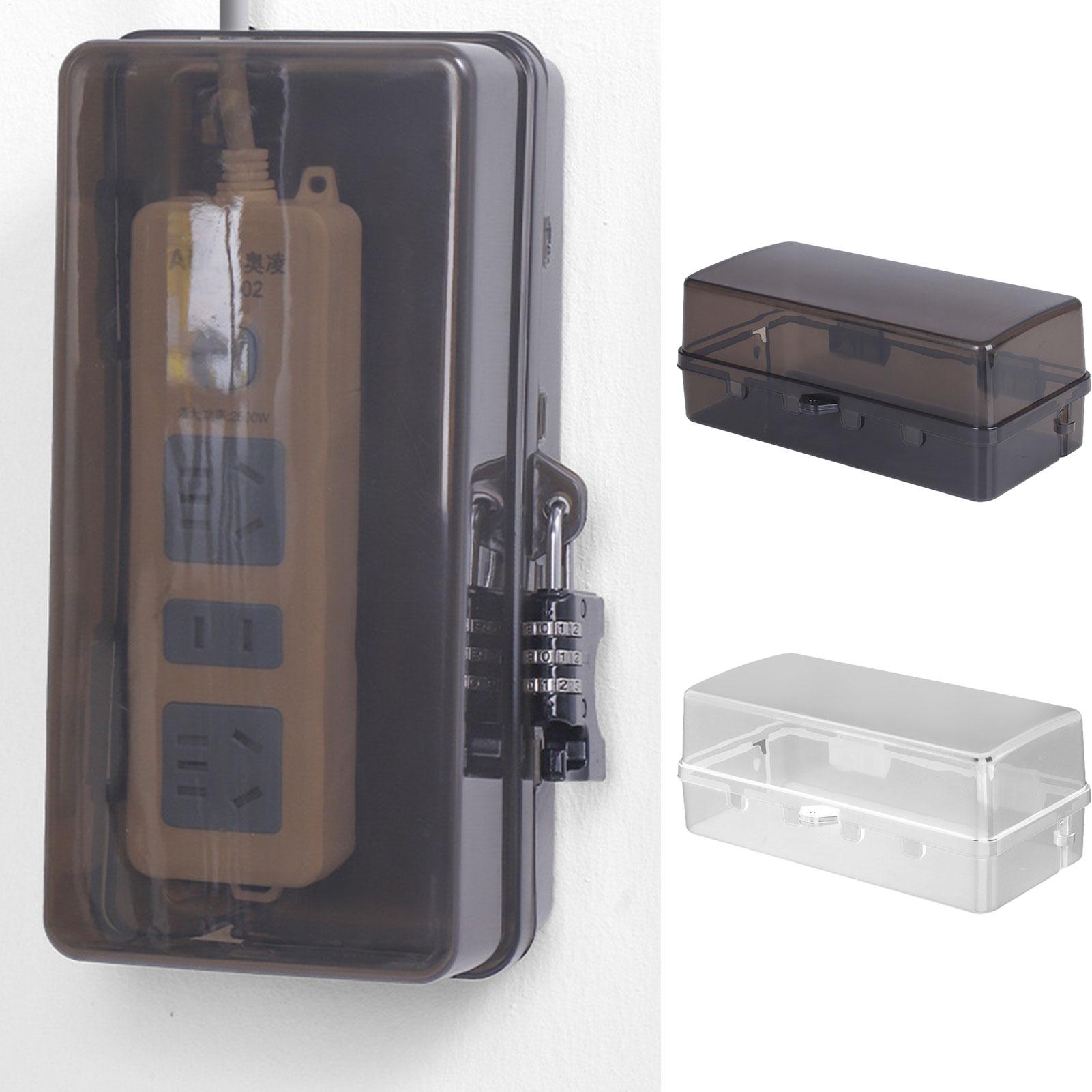 Outdoor Power Strip With Cover - Caixa de Plástico Durável Antifurto e