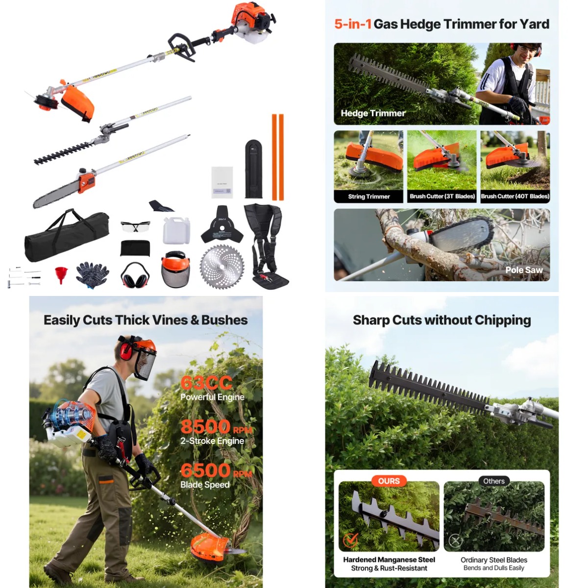 Hedge Trimmer Cordless - Cortador de sebes a gasolina, cortador