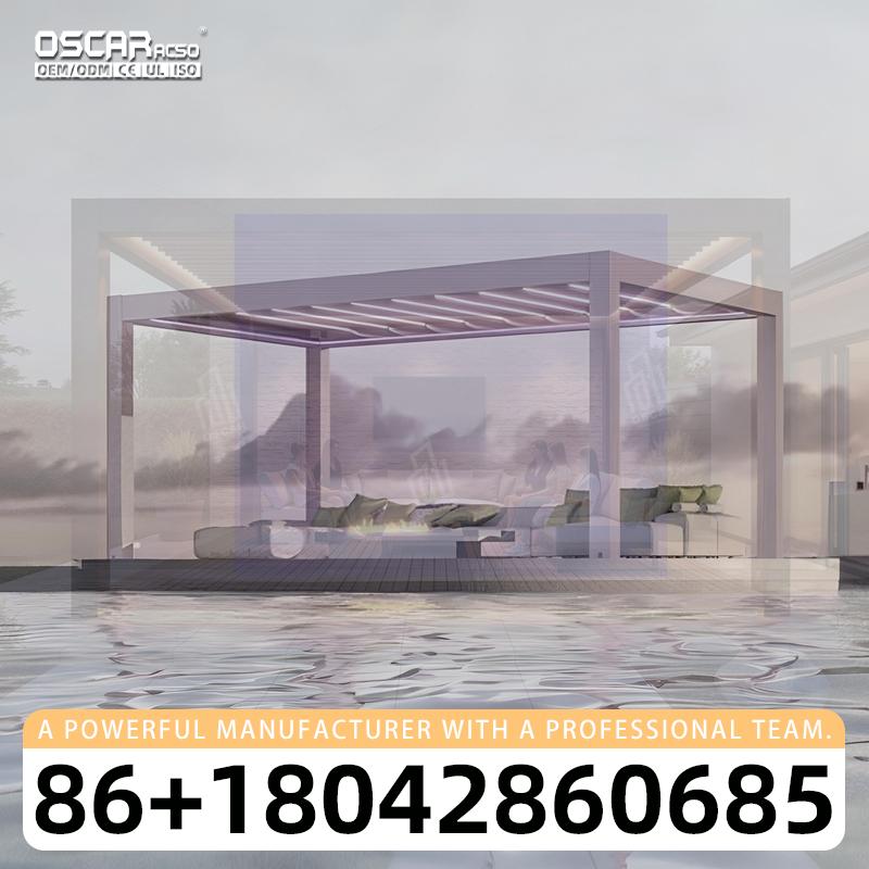 Outdoor Power For Gazebo - Pérgola Bioclimática Motorizada de Alumínio Espaçosa