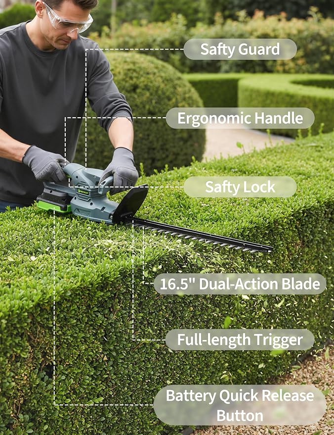 Cortador de Seivas Sem Fio 18- - Hedge Trimmer Cordless avaliação e preço