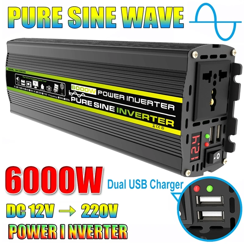 6000w dc12/24v para ac 220v in - Outdoor Power Inverter avaliação e preço