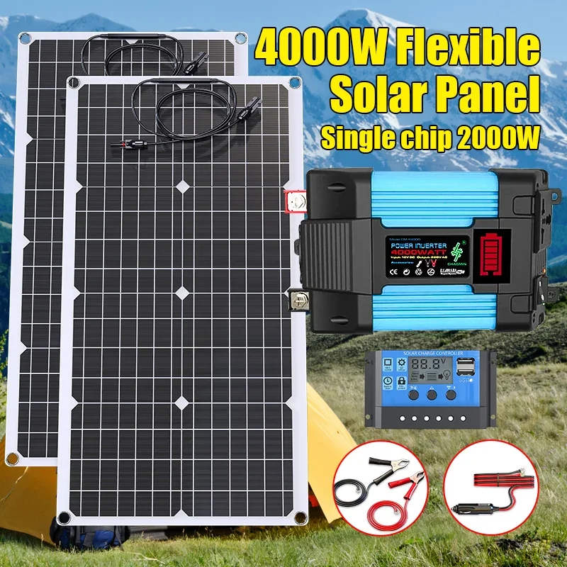 Kit de painel solar de 4000 W  - Outdoor Power Inverter avaliação e preço